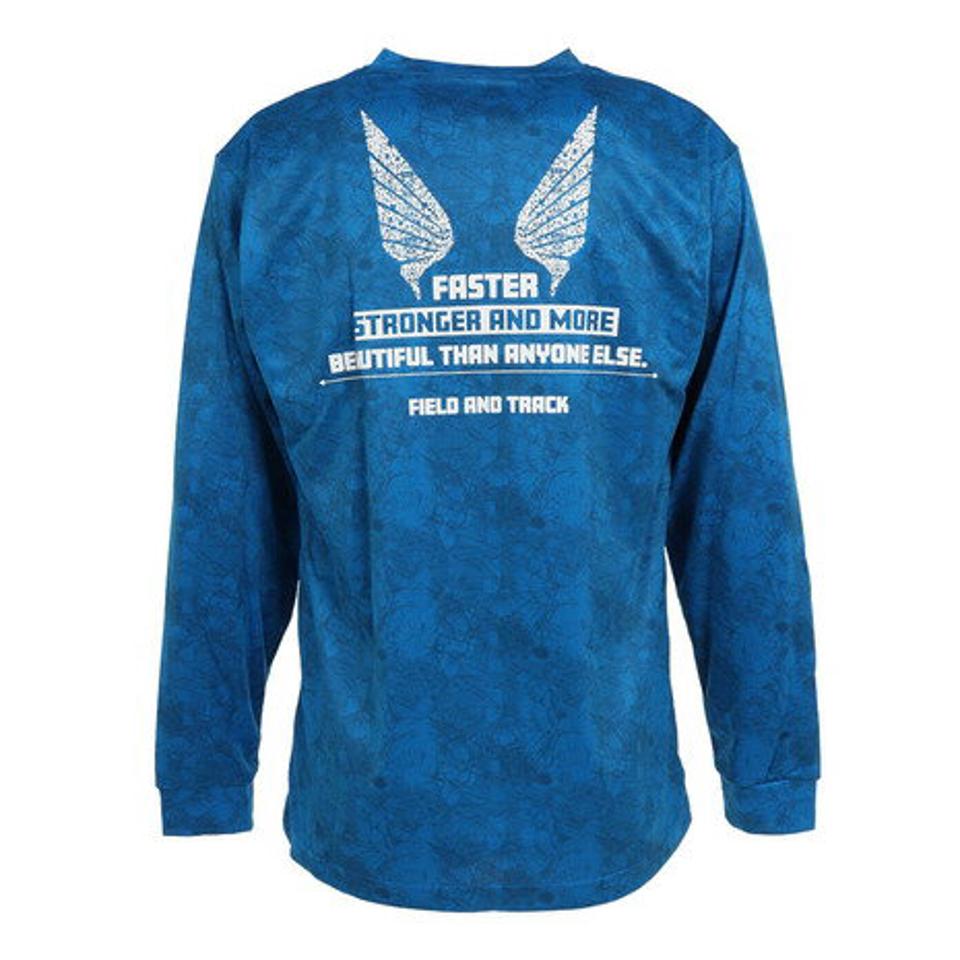 エックスティーエス（XTS）（メンズ）陸上ウェア シャツ 陸上グラフィック 長袖Tシャツ 771G1ES8201BLU