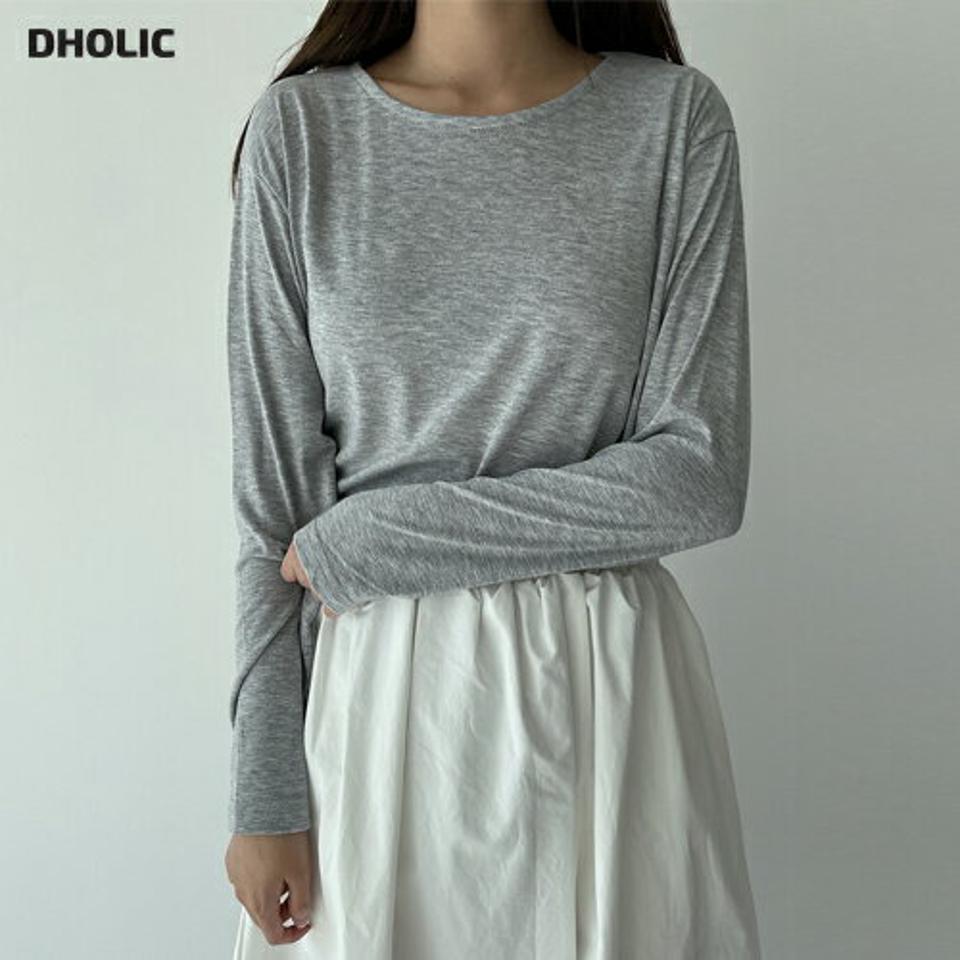 裏起毛ラウンドネック長袖Tシャツ・p000944 レディース 【tops】トップス Tシャツ 長袖 ロンT ラウンドネック 裏起毛 単色 無地 シンプル ベーシック 大人 カジュアル ラフ 冬 韓国ファッション MKT