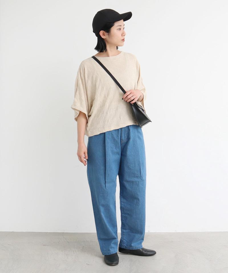 ●10oz デニム　タック太パンツ（caph troupe）