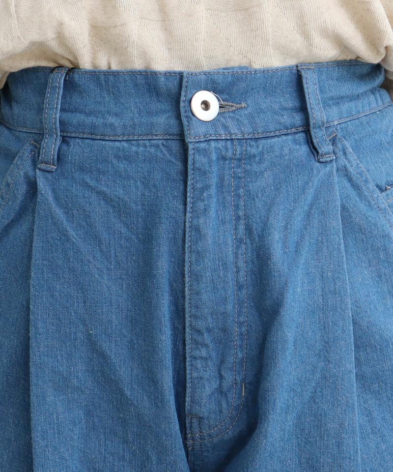 ●10oz デニム　タック太パンツ（caph troupe）