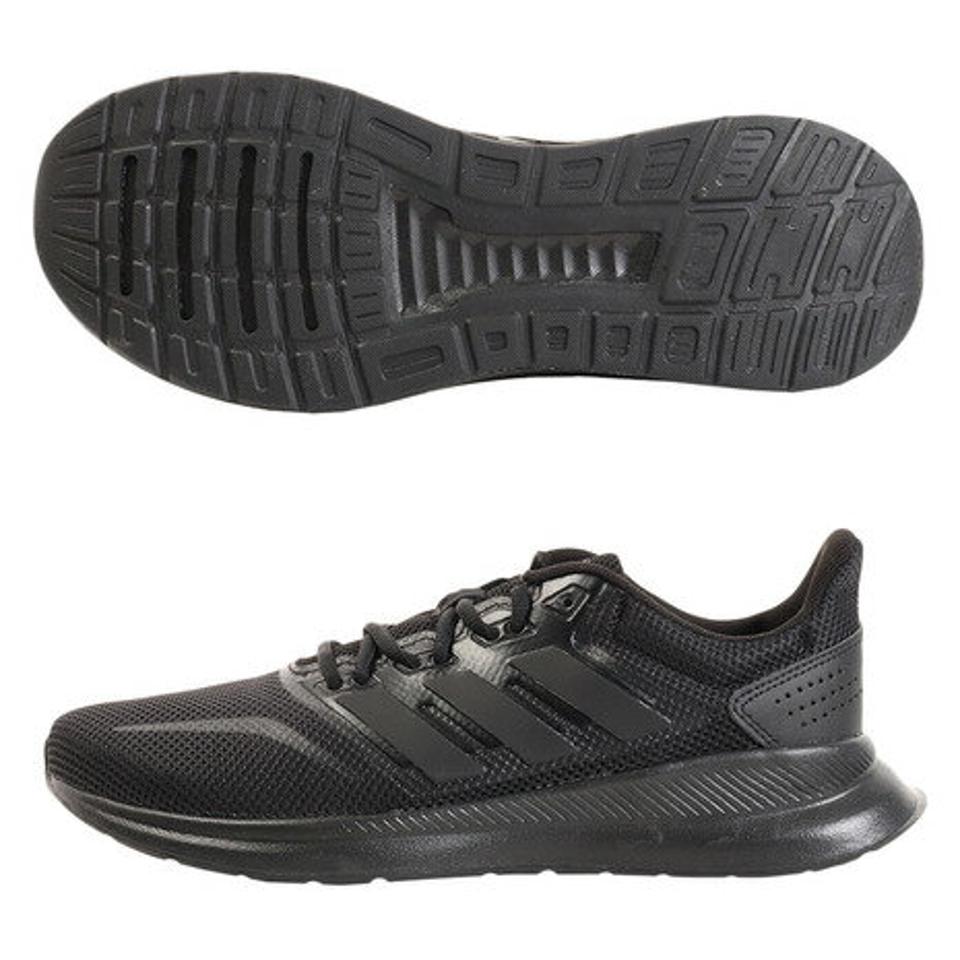 アディダス（adidas）（メンズ）ランニングシューズ ファルコンラン ブラック G28970 スニーカー マラソン ジョギング トレーニング 通勤 通学