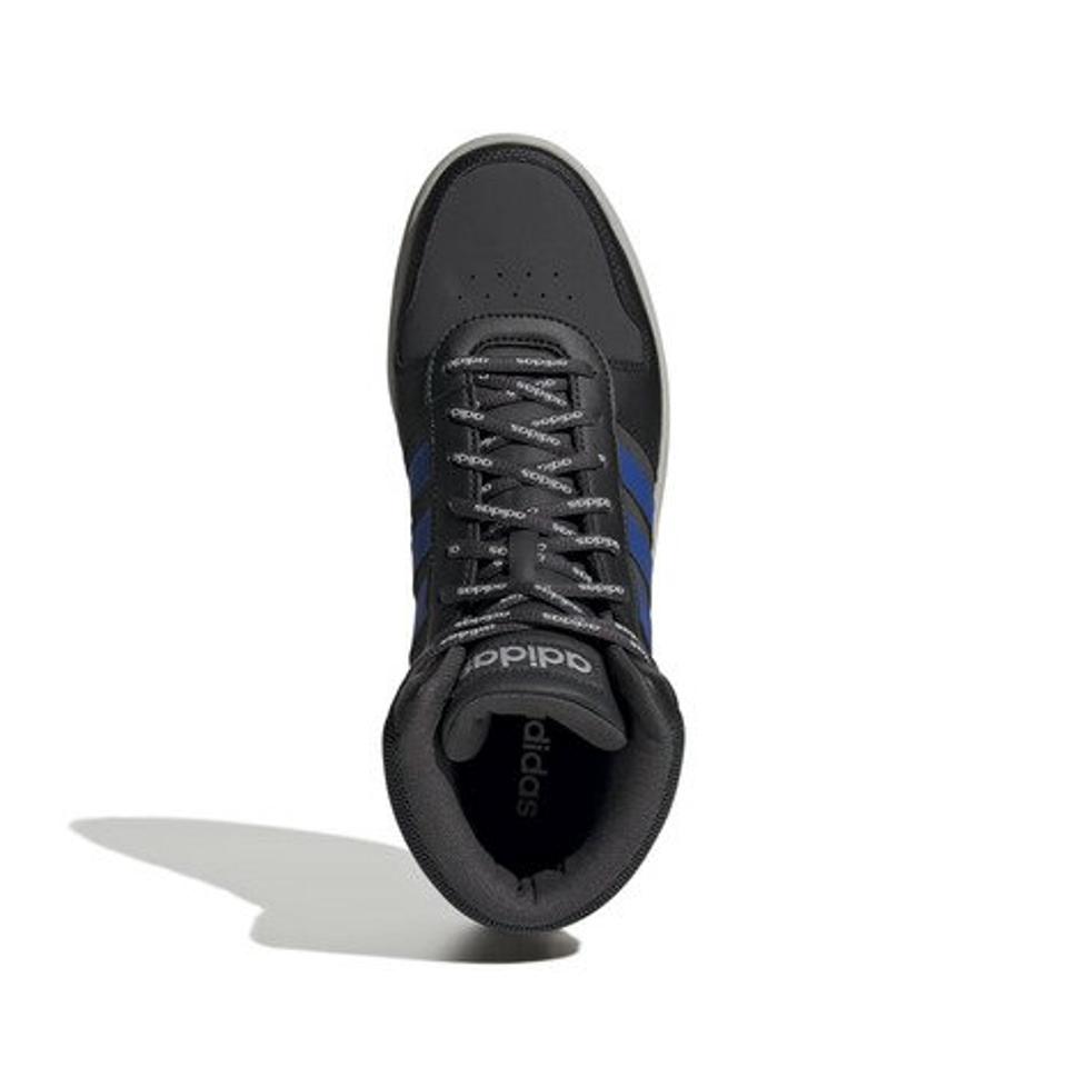 アディダス（adidas）（メンズ）スニーカー スポーツシューズ フープス 2.0 Mid 黒 ブラック 青 GZ7957 カジュアル おしゃれ 通勤 通学 運動靴 ハイカット