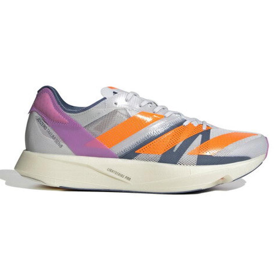 アディダス（adidas）（メンズ）アディゼロ タクミ セン 8 グレー GX6669 ランニングシューズ ジョギング スニーカー ウォーキング 陸上 運動靴 マラソン