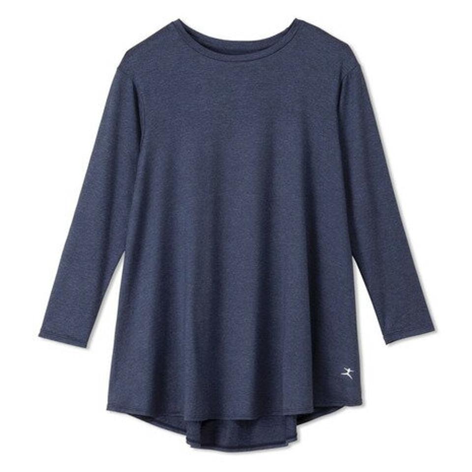 ダンスキン（DANSKIN）（レディース）オールデイアクティブライトロングスリーブフレアTシャツ DA722300 WA