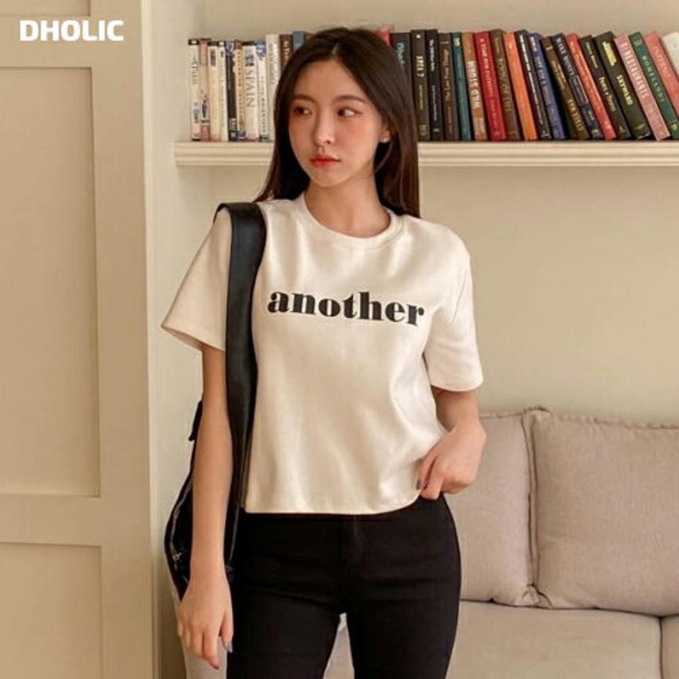 ピーチ両起毛another半袖Tシャツ・p001043 レディース 【tops】トップス Tシャツ 半袖 ラウンドネック ロゴ レタリング ピーチ起毛 カジュアル ラフ シンプル 大人 裏起毛 春 夏 韓国ファッション MKT