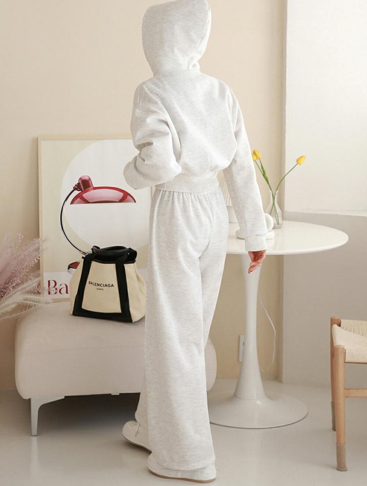 裏起毛GLOWパーカー&スウェットパンツSET・p001019 レディース 【pt】セットアップ setup トップス スウェット パーカー フード フーディー 長袖 パンツ ズボン センタープレス ロゴ レタリング カジュアル ラフ 裏起毛 冬 韓国ファッション MKT