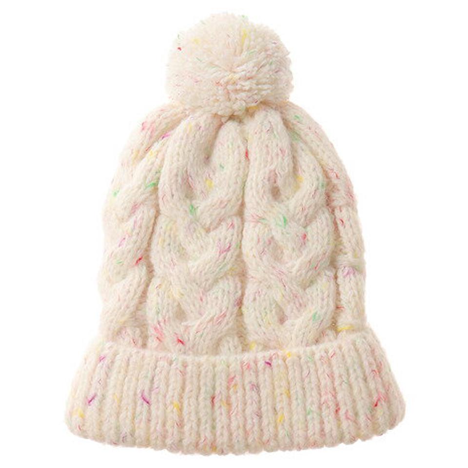 エアボーン（ARBN）（キッズ）ニット帽 キッズ スキー 19JGNA MIX ニットキャップ AB03WC1245 WHT 雪遊び