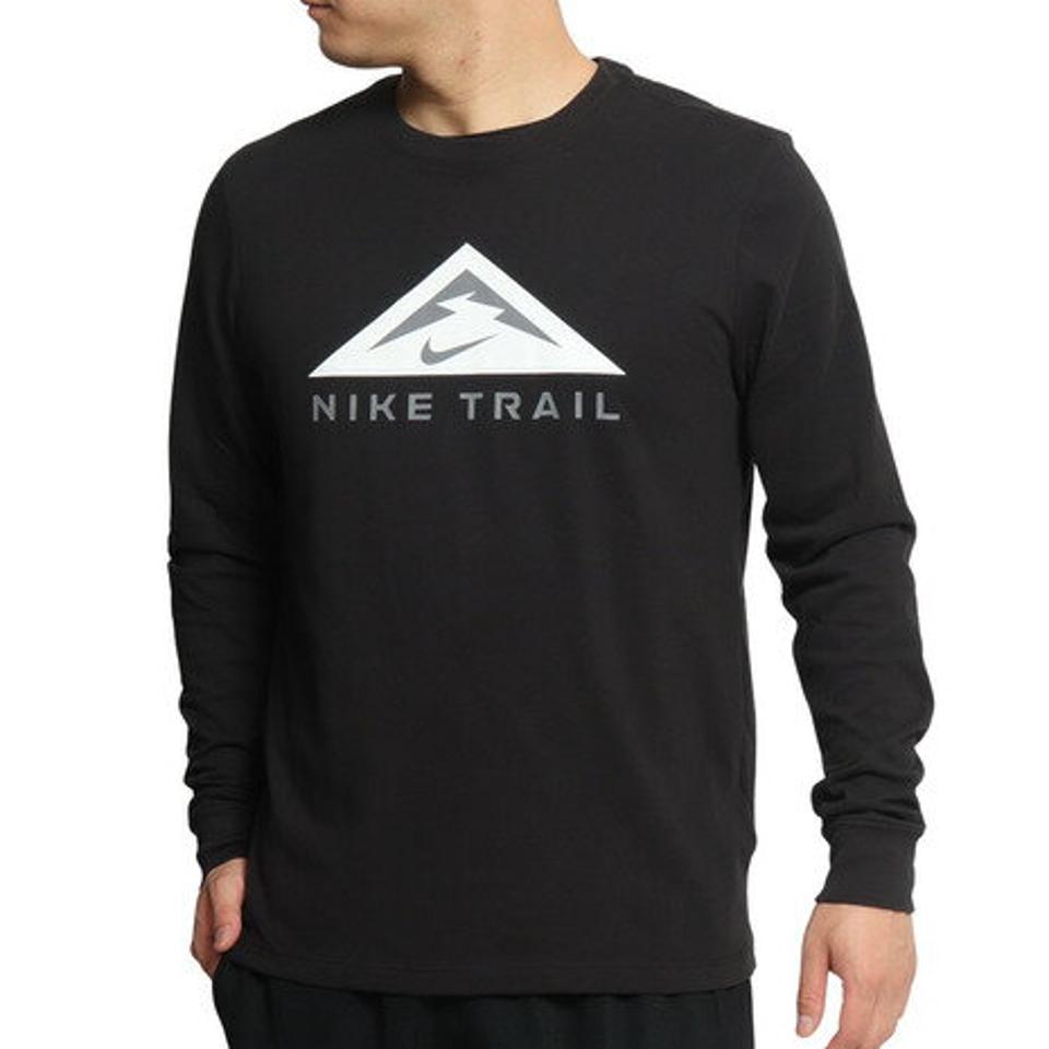【10％OFFクーポン 1/12まで】ナイキ（NIKE）（メンズ）ドライフィット トレイル ランニングクルーネック長袖Tシャツ DV9382-010
