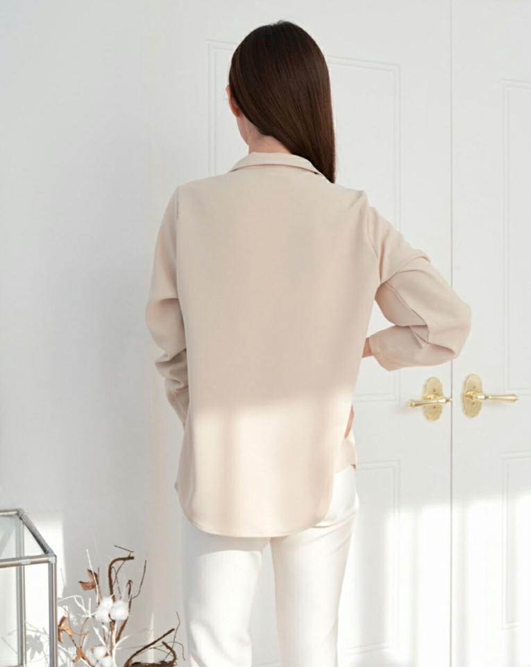 オープンカラーセンターラインブラウス・p001129 レディース 【bl】ブラウス トップス 長袖 単色 無地 シンプル ベーシック 襟 襟コン 秋 冬 オフィスカジュアル オープン襟 鎖骨 デコルテ 秋 冬 フェミニン きれいめ 韓国ファッション MKT