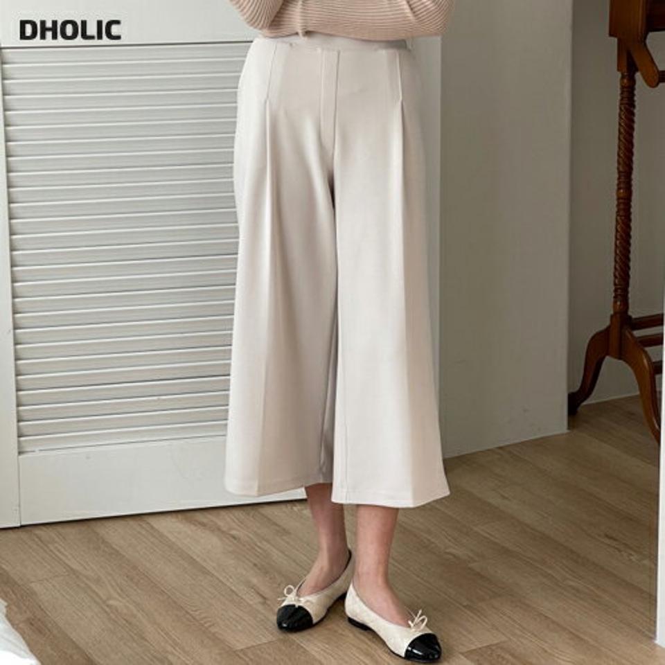 裏起毛ワンタッククロップドパンツ・p001033 レディース 【pt】パンツ ロング丈 ワイド クロップド丈 ワンタック 裏起毛 ゆったり 楽ちん 秋 冬 カジュアル ラフ オフィスカジュアル 韓国ファッション MKT