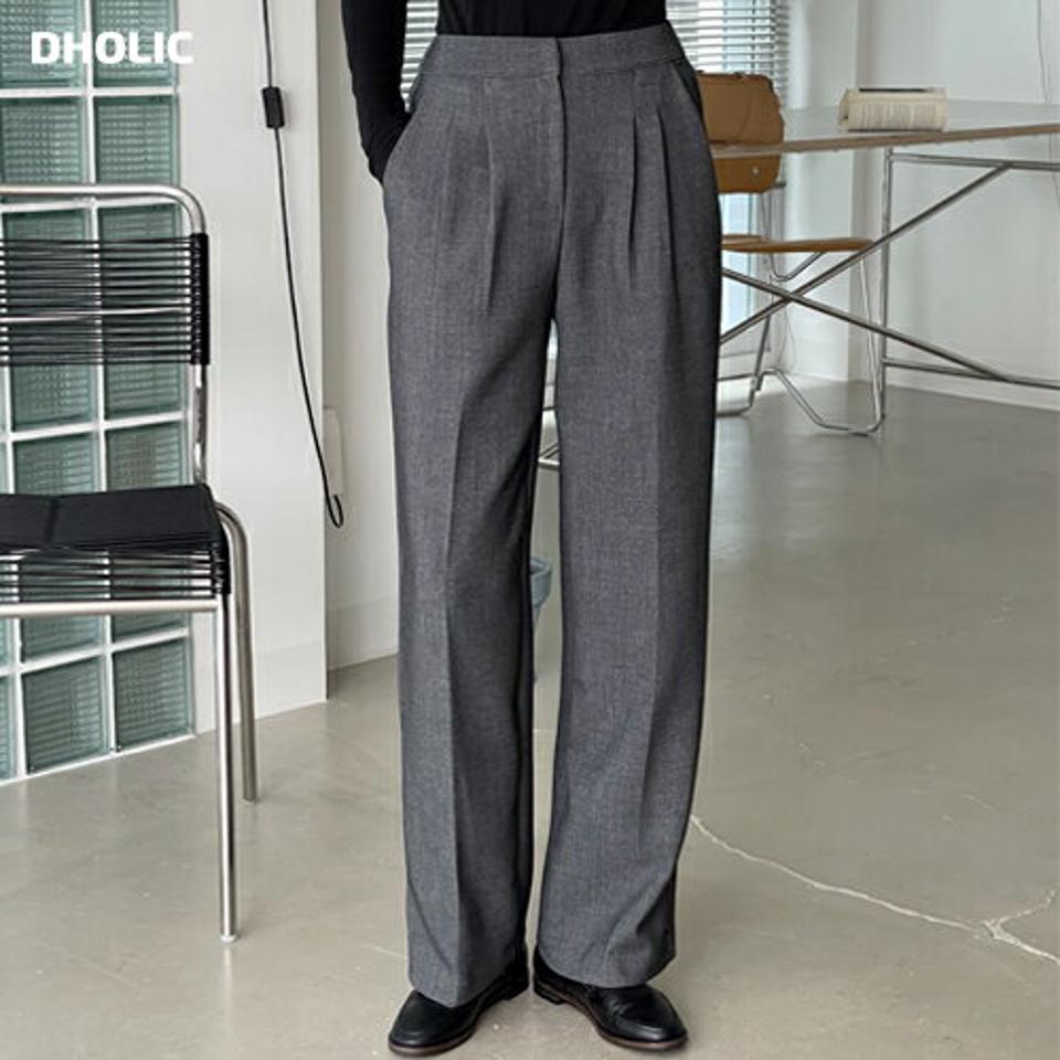 ツータックバックゴムスラックス・p001029 レディース 【pt】スラックス パンツ ロング丈 ツータック 単色 無地 シンプル ベーシック ゴム 秋 冬 シック オフィスカジュアル 大人 韓国ファッション MKT