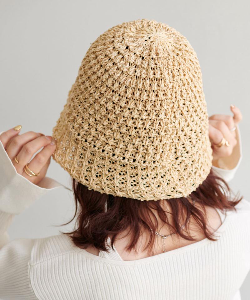 MIX編みクロシェハット