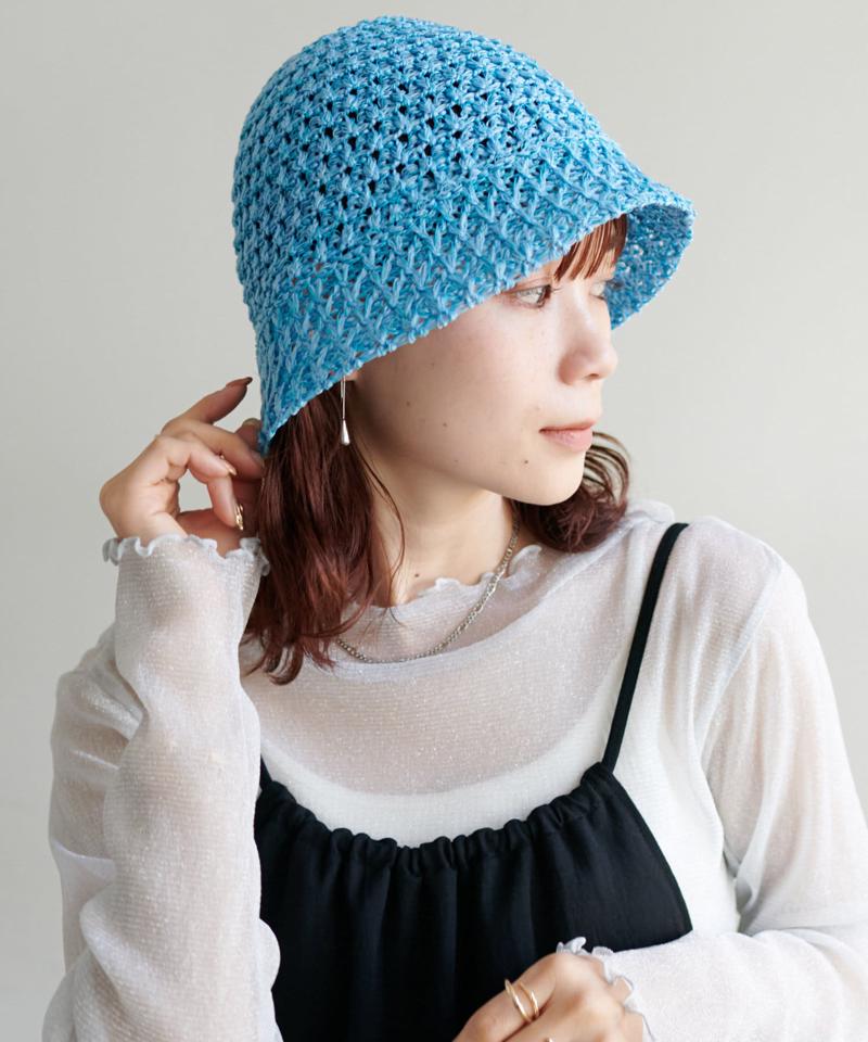 MIX編みクロシェハット