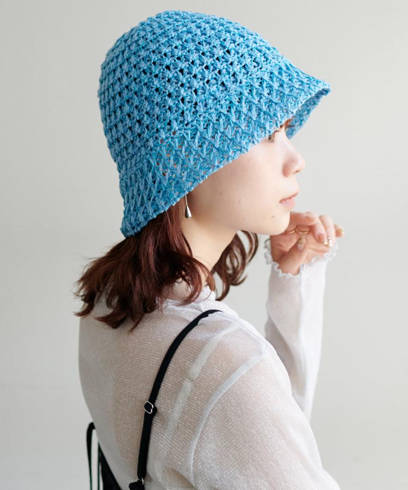 MIX編みクロシェハット