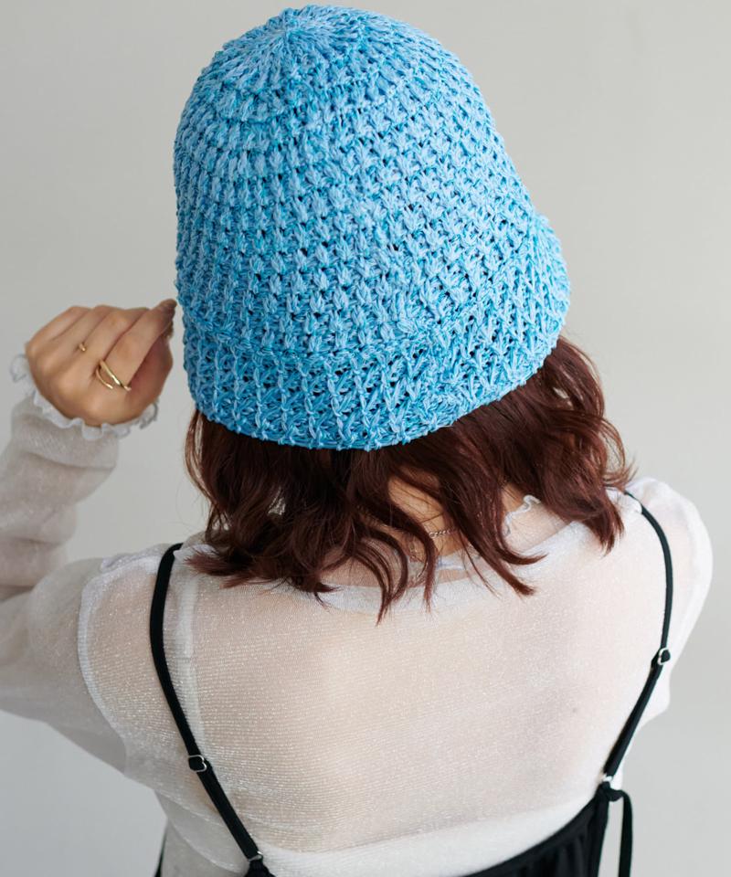 MIX編みクロシェハット