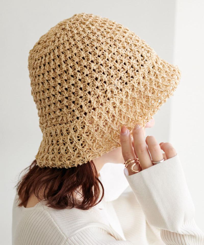 MIX編みクロシェハット