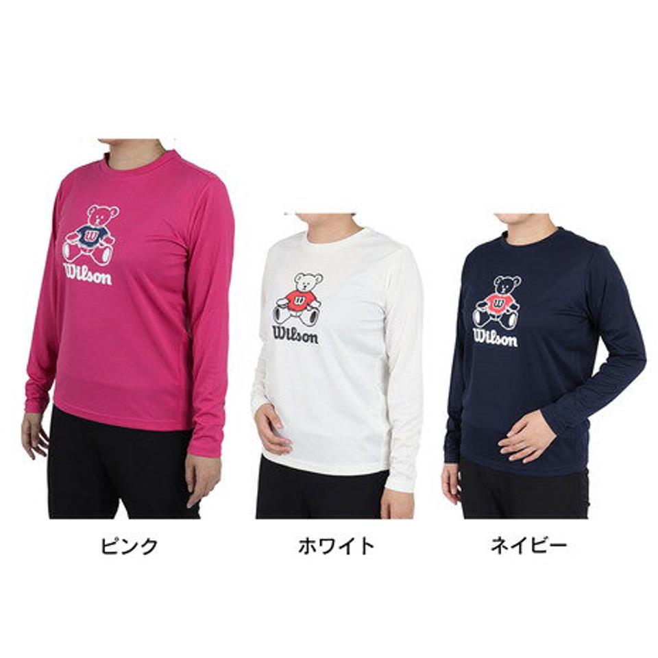 【3点10%OFFクーポン対象！2/15まで】ウイルソン（Wilson）（レディース）テニスウェア 長袖スタンダード Tシャツ 442264