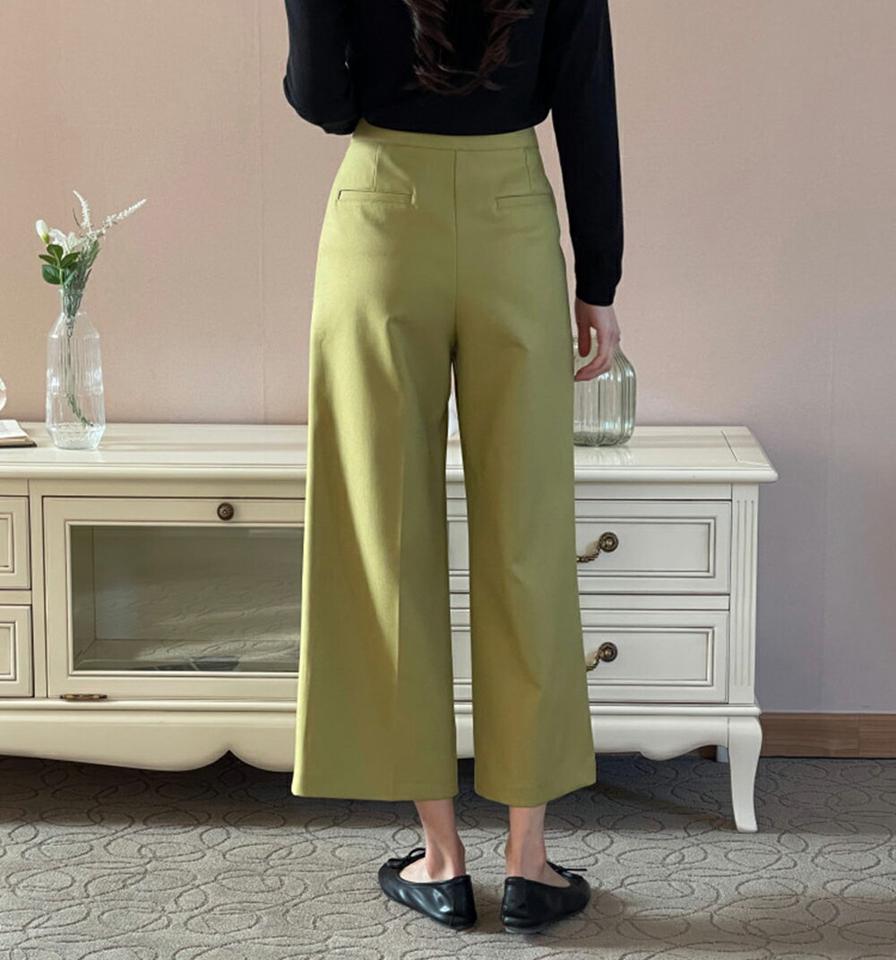 ワンタックホックスラックス・p001192 レディース 【pt】スラックス パンツ ロング丈 単色 無地 シンプル ベーシック カラーパンツ タック オフィスカジュアル 秋 冬 春 きれいめ 大人 韓国ファッション MKT