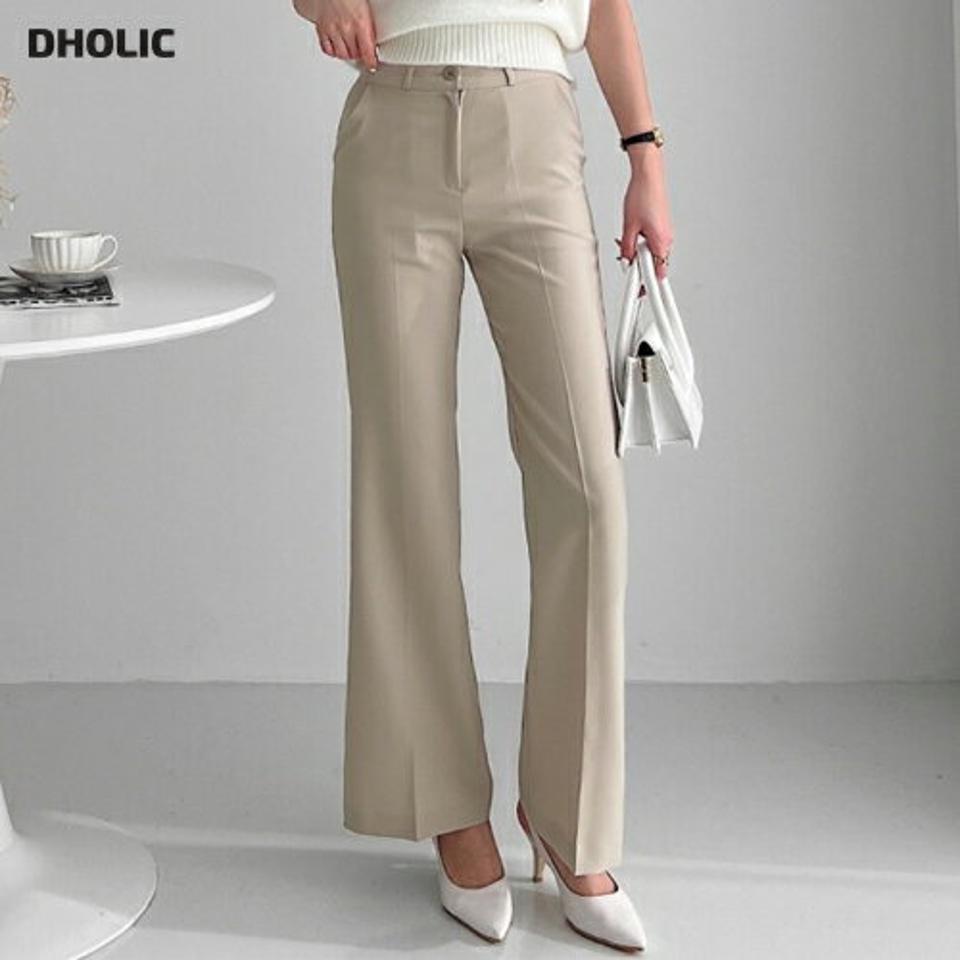 センタープレスフレアスラックス・p001176 レディース 【pt】パンツ ロング丈 スラックス フレア 単色 無地 シンプル ベーシック センタープレス 秋 冬 秋 オフィスカジュアル きれいめ 大人 韓国ファッション MKT