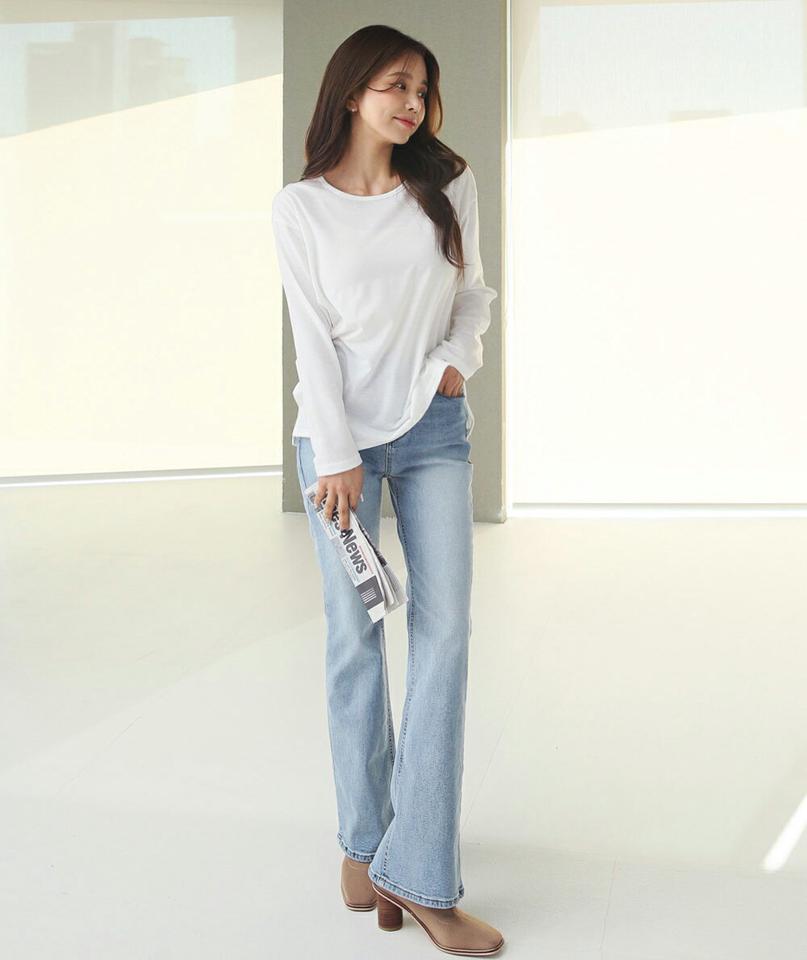 【10%OFF】裏起毛スリット長袖Tシャツ・t00489 レディース 【tops】トップス Tシャツ 大人 長袖 ラウンドネック 裏起毛 スリット ルーズ 無地 単色 ベーシック シンプル フェミニン カジュアル かわいい 可愛い 秋 冬 韓国ファッション kw