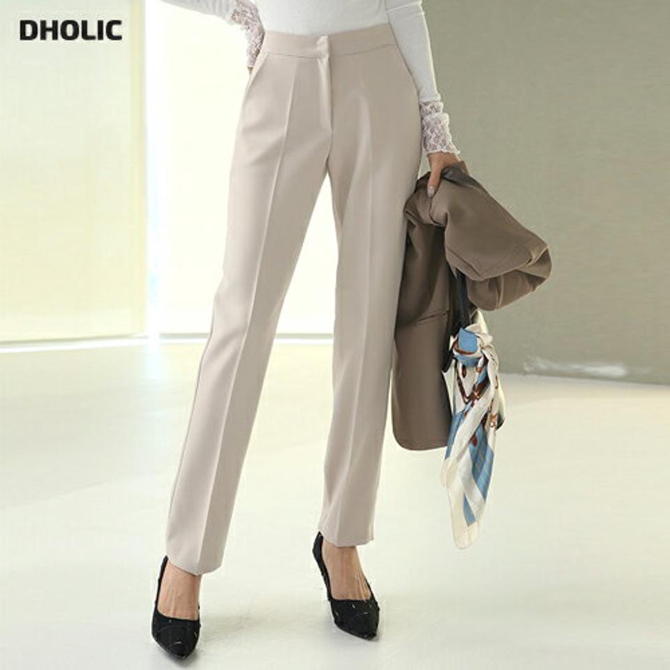 スリムホックスラックス・t00510 レディース 【pt】ボトムス ロング ロングパンツ スラックスパンツ スラックス スリム ストレート ハイウエスト ホック 無地 単色 ベーシック シンプル フェミニン カジュアル 秋 冬 韓国ファッション