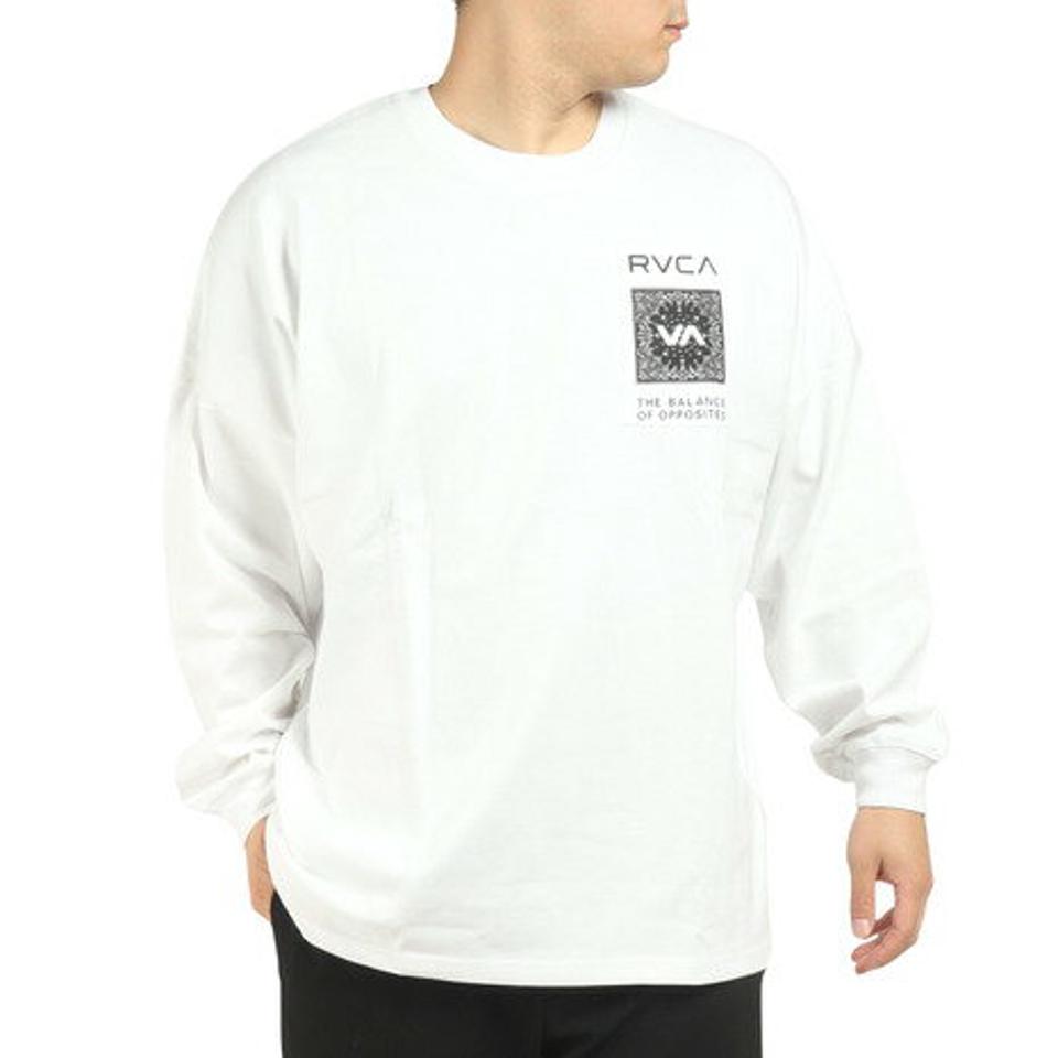 ルーカ（RVCA）（メンズ）BANDANA PATCH LT ロングスリーブTシャツ BC042065 WHT