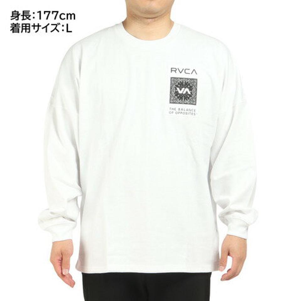 ルーカ（RVCA）（メンズ）BANDANA PATCH LT ロングスリーブTシャツ BC042065 WHT