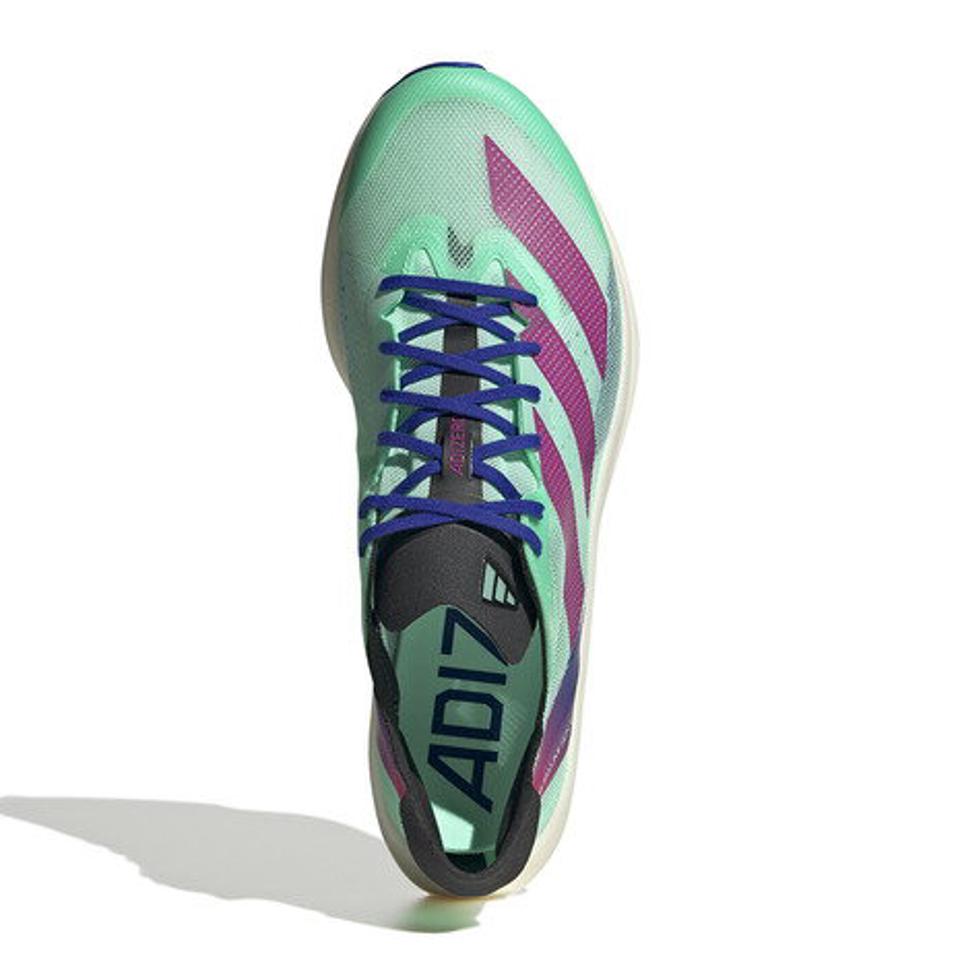 アディダス（adidas）（メンズ、レディース）ランニングシューズ アディゼロ タクミ セン 9 グリーン GV9094 スニーカー 厚底 プレート 軽量 駅伝 部活
