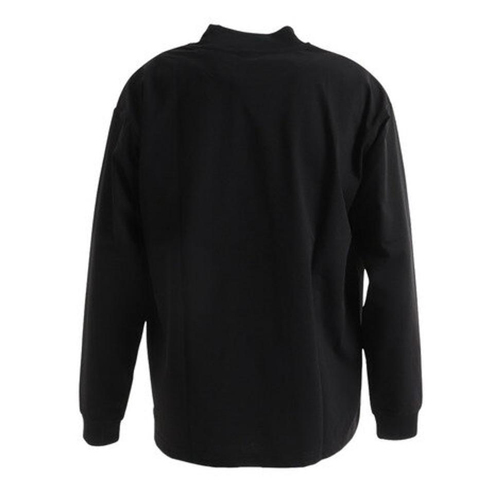 コンバース（CONVERSE）（メンズ、レディース）モックネック 長袖Tシャツ ロゴ刺繍 CA212385L-1900