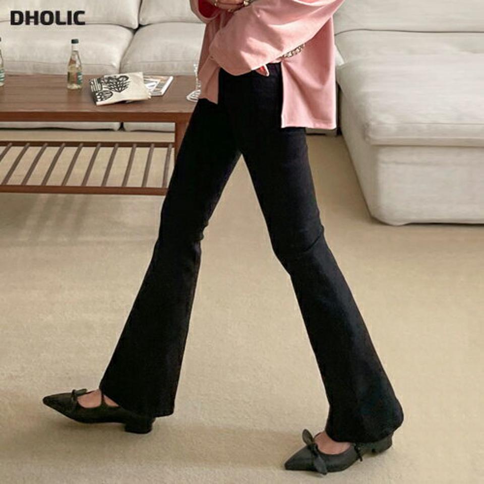 スリムフレアパンツ・t71707 レディース 【pt】ボトムス ロング ロングパンツ スリム フレア センタープレス フルレングス ベルトループ シークレットゴム 無地 単色 シンプル フェミニン カジュアル 秋 冬 春 韓国ファッション