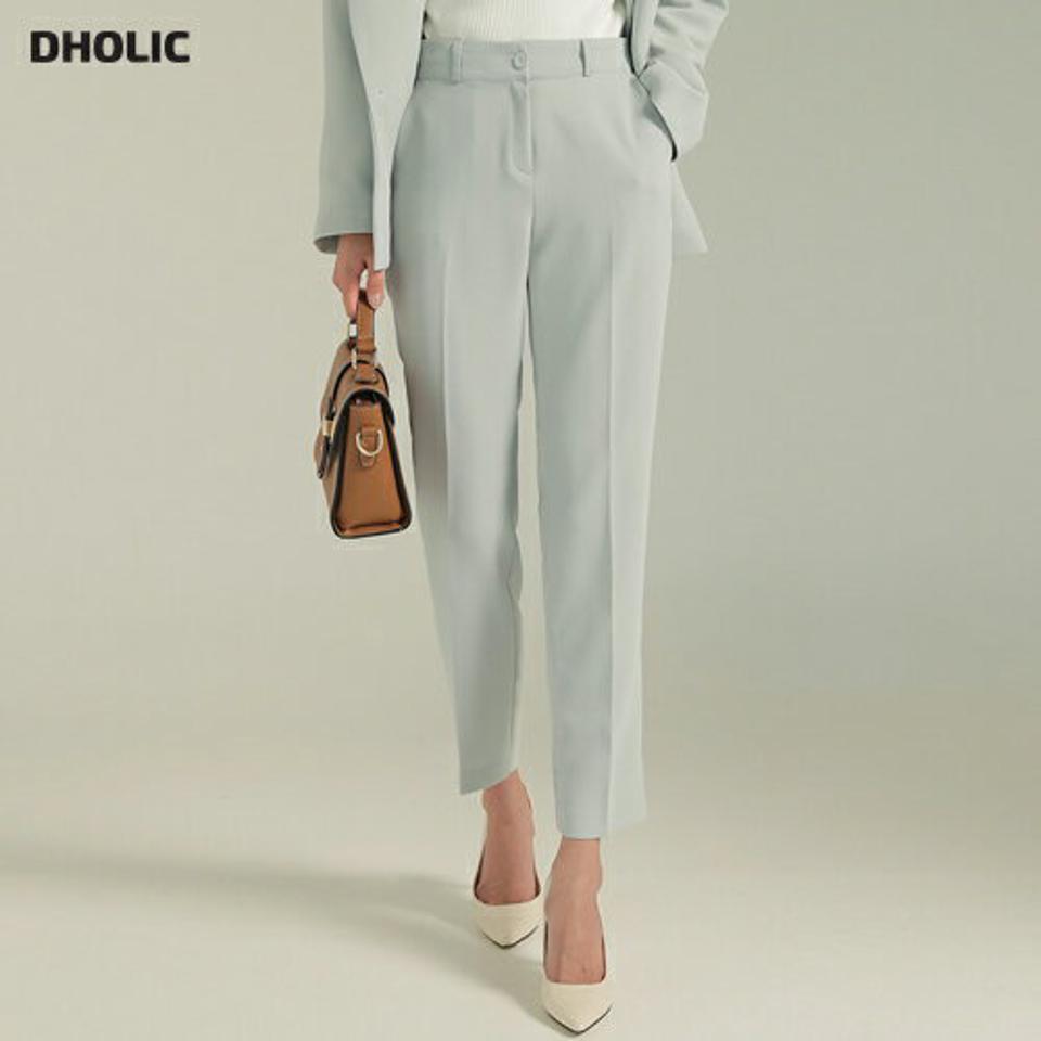 くるみボタンスリムスラックス・t00143 レディース 【pt】ボトムス ロング ロングパンツ スラックス スリム ストレート ハイウエスト センタープレス ヒップダーツ 無地 単色 シンプル フェミニン カジュアル 秋 冬 春 韓国ファッション