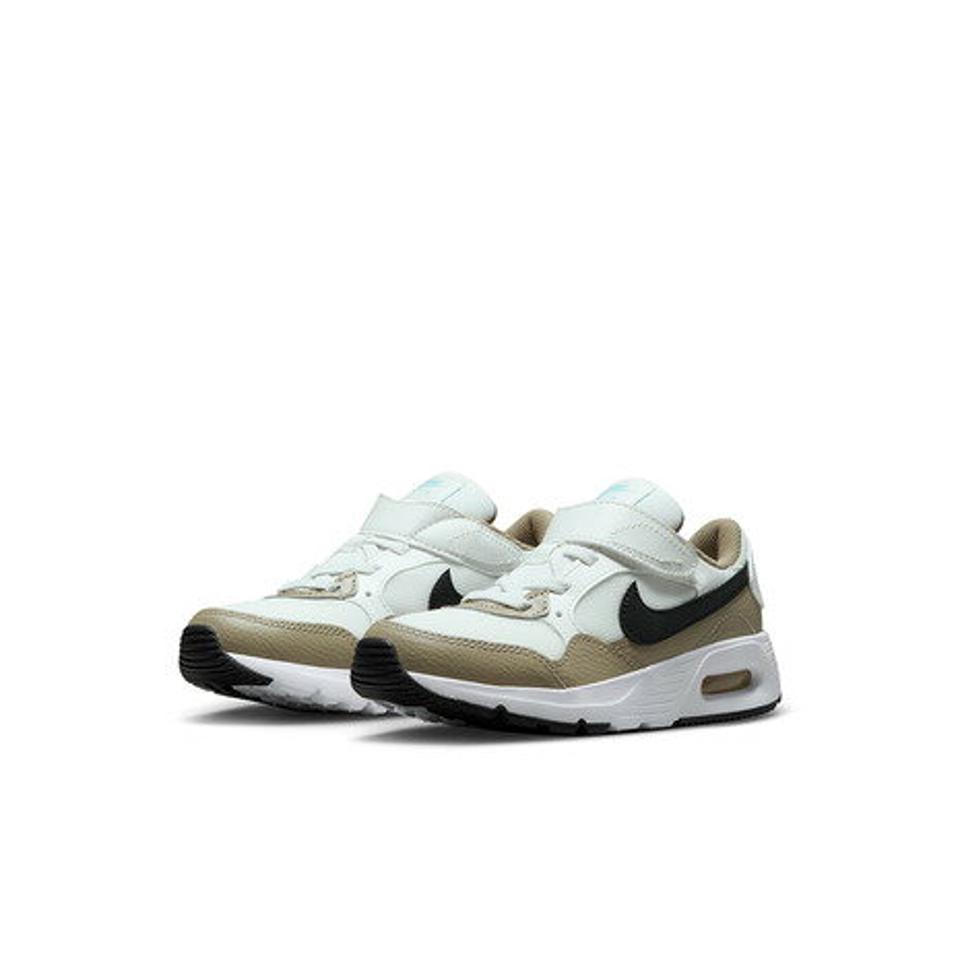 ナイキ（NIKE）（キッズ）ジュニアスニーカー スポーツシューズ エア マックス SC PSV ホワイト CZ5356-114 マジックテープ ベルクロ 軽量 学生 登校