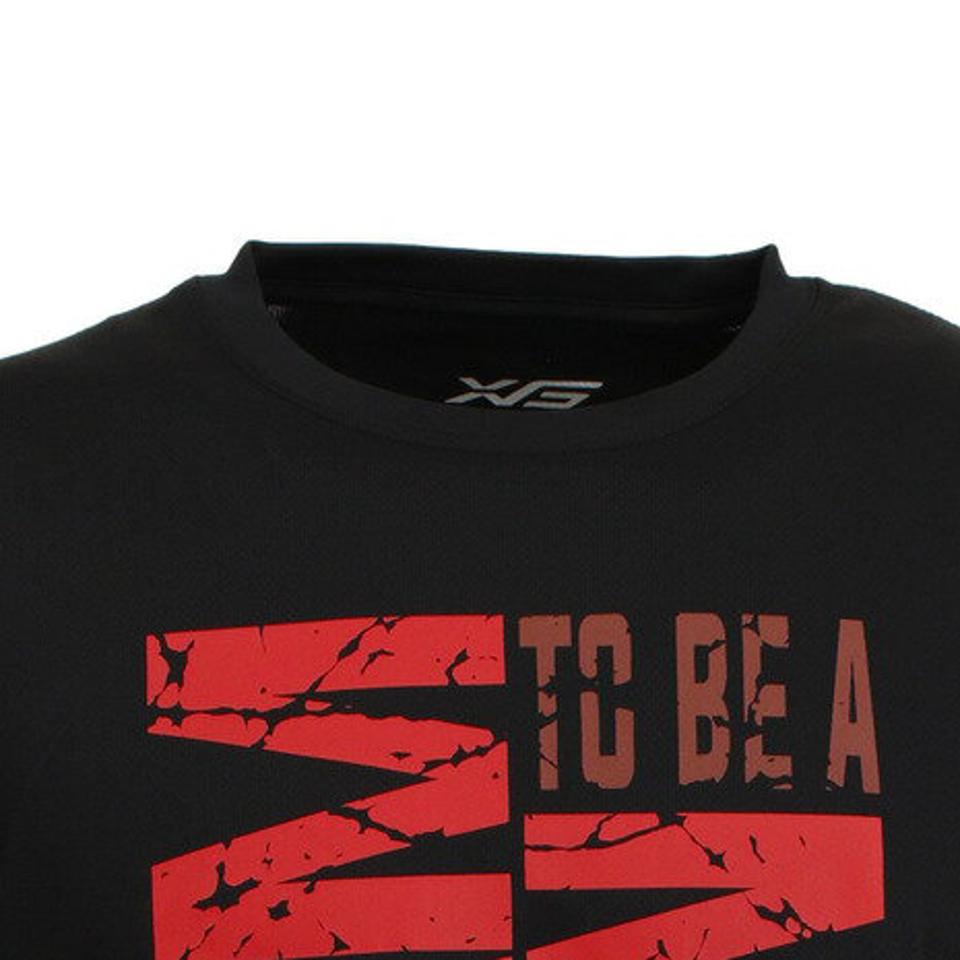 エックスティーエス（XTS）（メンズ）ドライ 吸汗速乾 メッセージTシャツ 751G0CD1636 BLK バスケットボールウェア ロンT