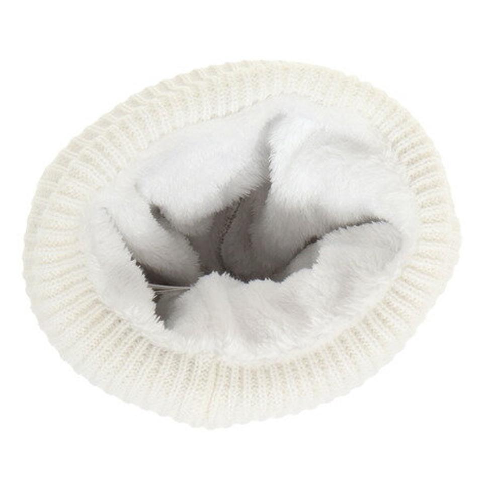 シュトロイレ（STREULE）（レディース）FUR ニット帽 ST22FB0043 WHT ホワイト ファー 秋冬 スキー スノボー 防寒