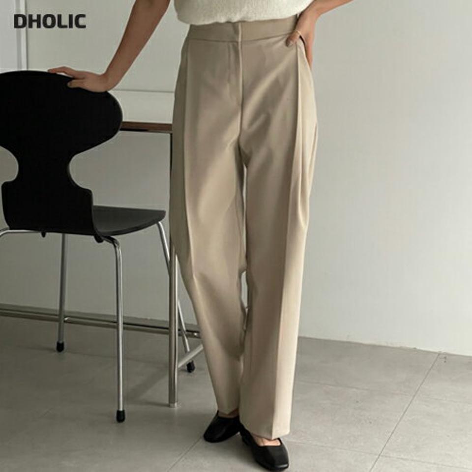 ディープタックスラックス・p001562 レディース 【pt】 ボトムス パンツ スラックス ハイウエスト ロング丈 9分丈 ディープタック ポケット ワイド ストレート 無地 オフィスカジュアル OL 大人 シンプル カジュアル 冬 韓国ファッション MKT