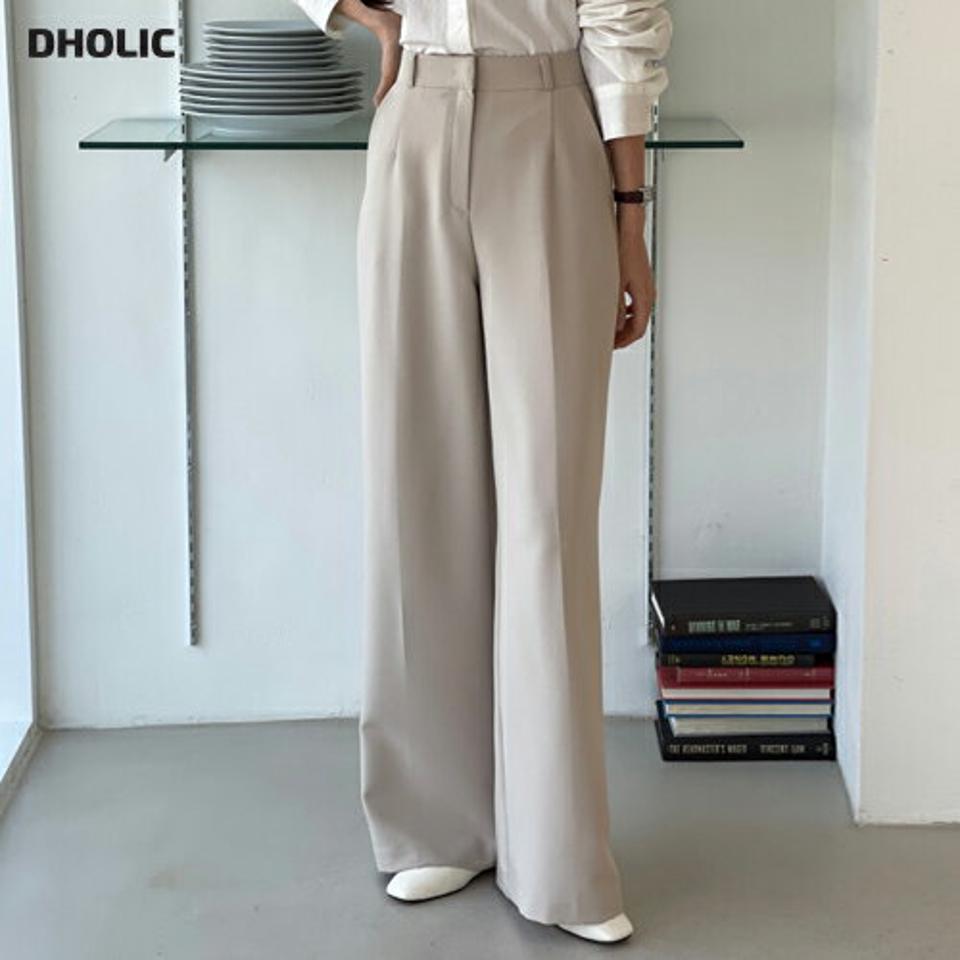 センタープレスワイドスラックス・p001458 レディース 【pt】パンツ スラックス ロング丈 単色 無地 シンプル ベーシック センタープレス ワイド オフィスカジュアル 秋 冬 大人 きれいめ 韓国ファッション MKT