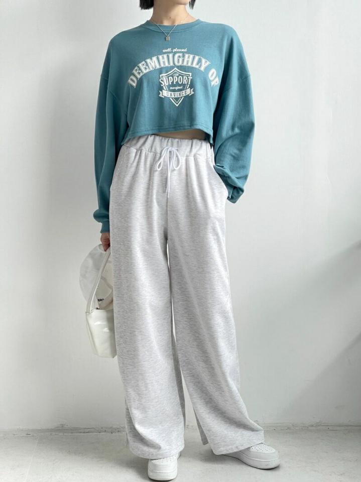 ストリングスウェットパンツ・p001450 レディース 【pt】パンツ ロング丈 スウェット 単色 無地 シンプル ベーシック トレーナー ストリング ウエストゴム 秋 冬 カジュアル ラフ 楽ちん ワンマイルウェア 韓国ファッション MKT