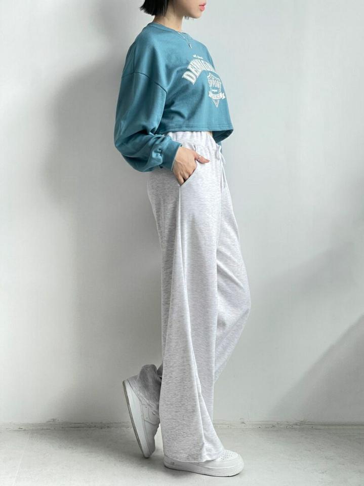 ストリングスウェットパンツ・p001450 レディース 【pt】パンツ ロング丈 スウェット 単色 無地 シンプル ベーシック トレーナー ストリング ウエストゴム 秋 冬 カジュアル ラフ 楽ちん ワンマイルウェア 韓国ファッション MKT