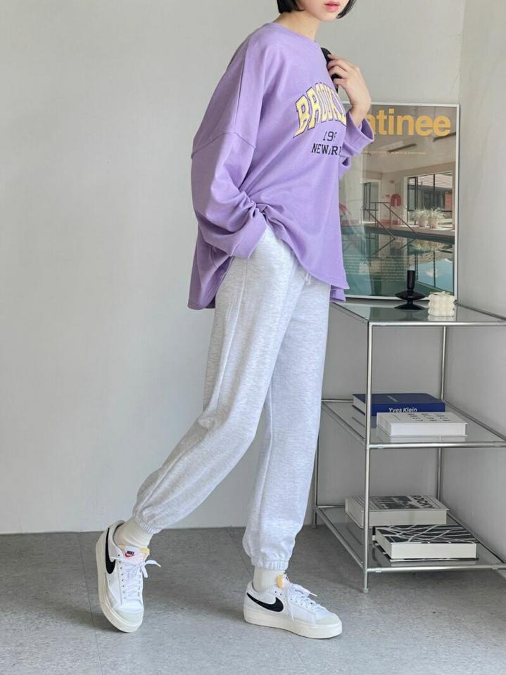 ドロストスウェットジョガーパンツ・p001451 レディース 【pt】パンツ ロング丈 ジョガーパンツ スウェット トレーナー 単色 無地 シンプル ベーシック ドロスト 秋 冬 カジュアル ラフ 楽ちん 韓国ファッション MKT