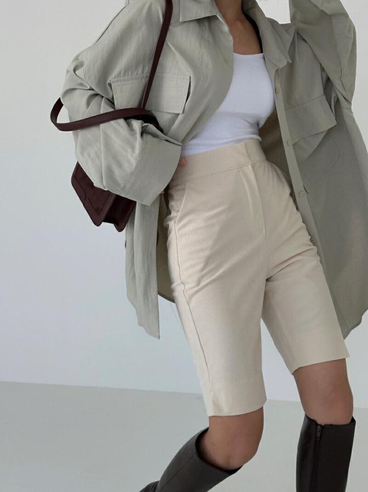 スリットスリムハーフパンツ・p001473 レディース 【pt】パンツ ハーフ丈 短パン ズボン 単色 無地 シンプル ベーシック スリット スリム 細身 タイト ハイウエスト 春 夏 カジュアル ラフ 韓国ファッション MKT