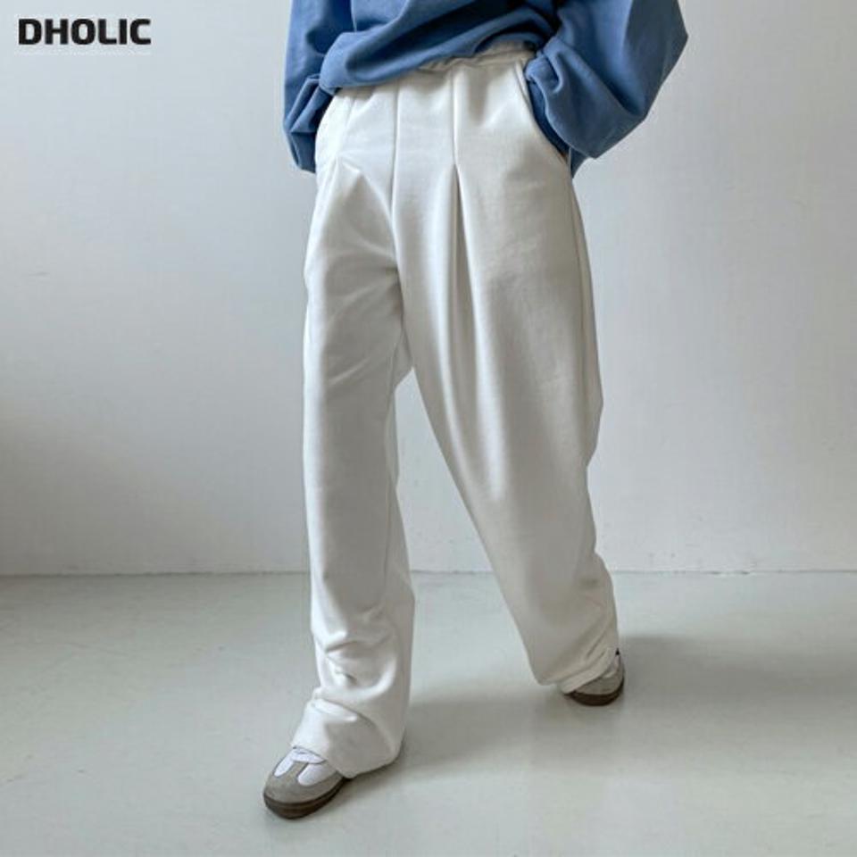 ダーツワイドスウェットパンツ・p001465 レディース 【pt】パンツ ロング丈 単色 無地 シンプル ベーシック ダーツ ワイド トレーナー スウェット ウエストゴム 秋 冬 カジュアル ラフ ゆったり 楽ちん 韓国ファッション MKT