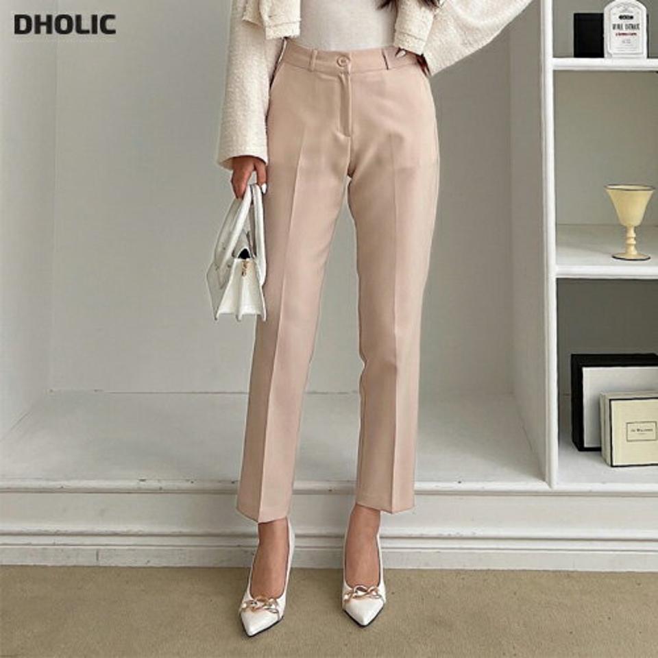 センタープレススリムスラックス・p001491 レディース 【pt】パンツ ロング丈 単色 無地 シンプル ベーシック センタープレス スリム 細身 秋 冬 オフィスカジュアル 大人 ストレート パステル 韓国ファッション MKT