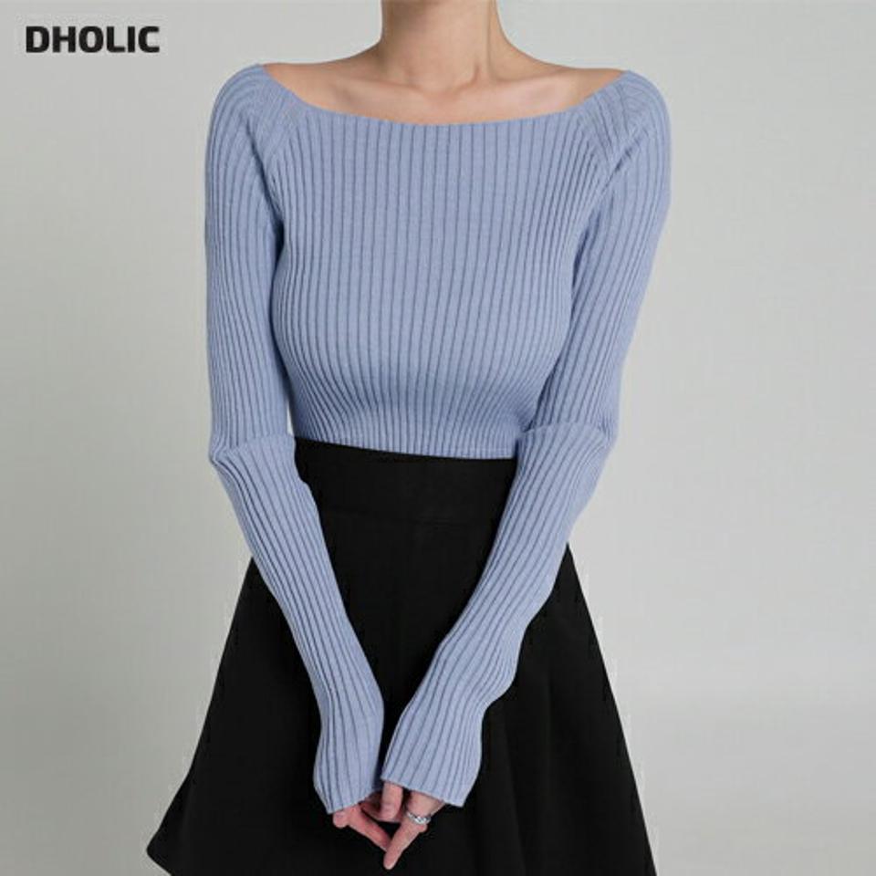 ボートネックラグランニット・t00281 レディース 【tops】トップス ニット 大人 ボートネック 長袖 ラグラン スリム パステルカラー デコルテ 鎖骨 シンプル 大人 フェミニン カジュアル かわいい 可愛い 秋 冬 春 韓国ファッション