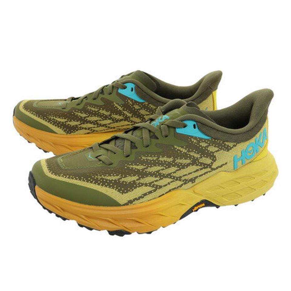 ホカ（HOKA）（メンズ）ランニングシューズ スピードゴート 5 レギュラー グリーン イエロー 1123157-APFR スニーカー トレイルラン 厚底 登山道