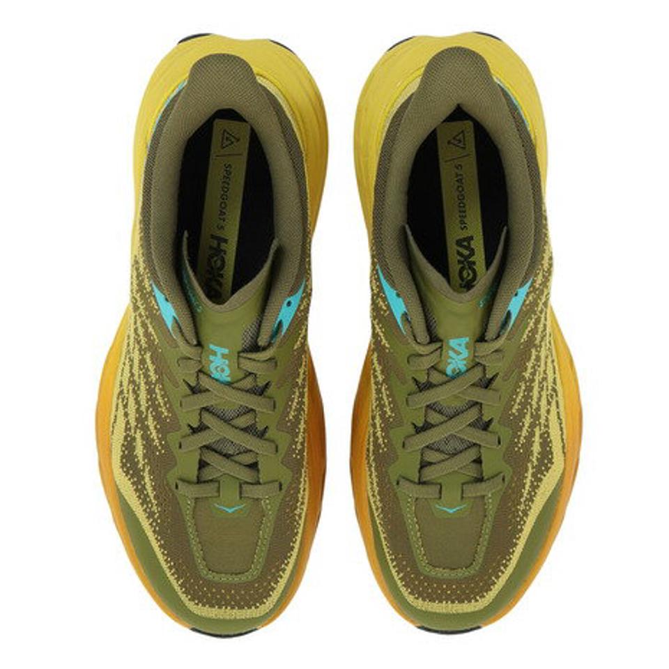 ホカ（HOKA）（メンズ）ランニングシューズ スピードゴート 5 レギュラー グリーン イエロー 1123157-APFR スニーカー トレイルラン 厚底 登山道