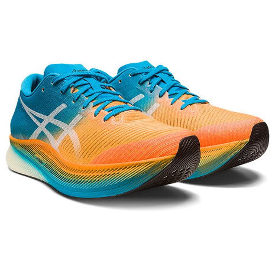 アシックス（ASICS）（メンズ）ランニングシューズ メタスピード スカイ METASPEED SKY ブルー オレンジ 1011B215.810 スニーカー 厚底 プレート 軽量