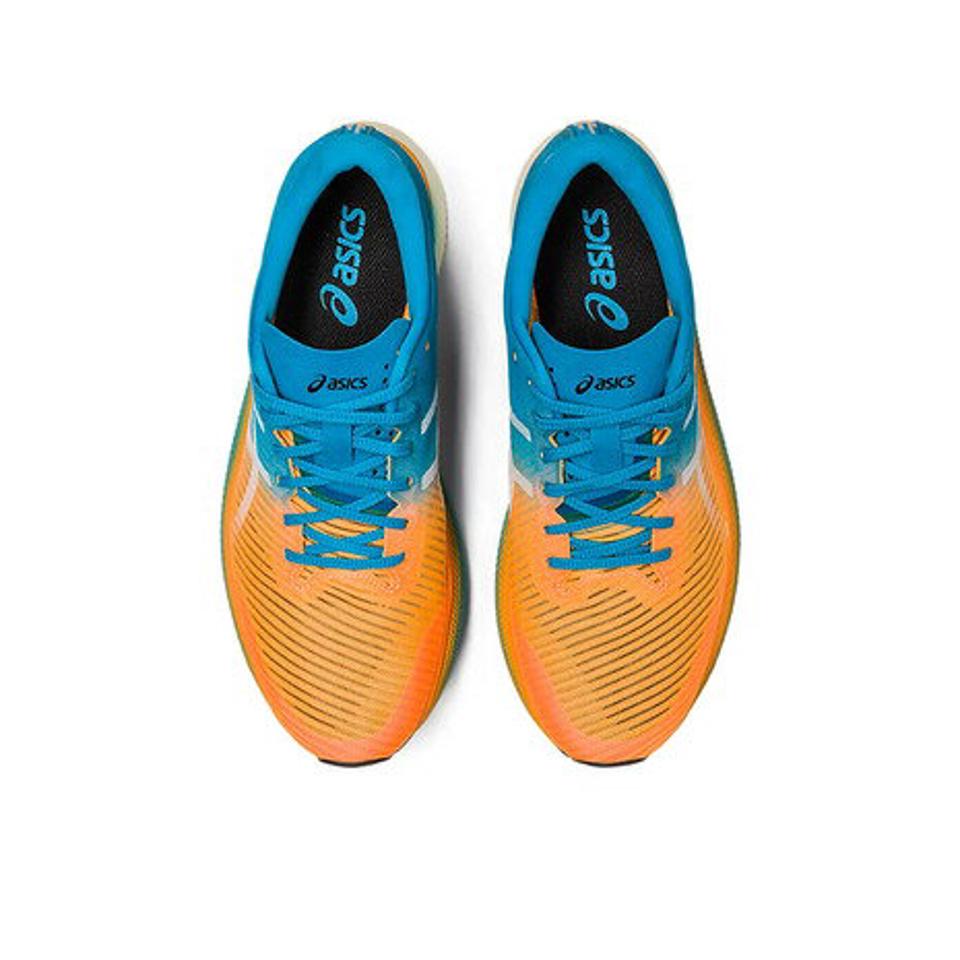 アシックス（ASICS）（メンズ）ランニングシューズ メタスピード スカイ METASPEED SKY ブルー オレンジ 1011B215.810 スニーカー 厚底 プレート 軽量