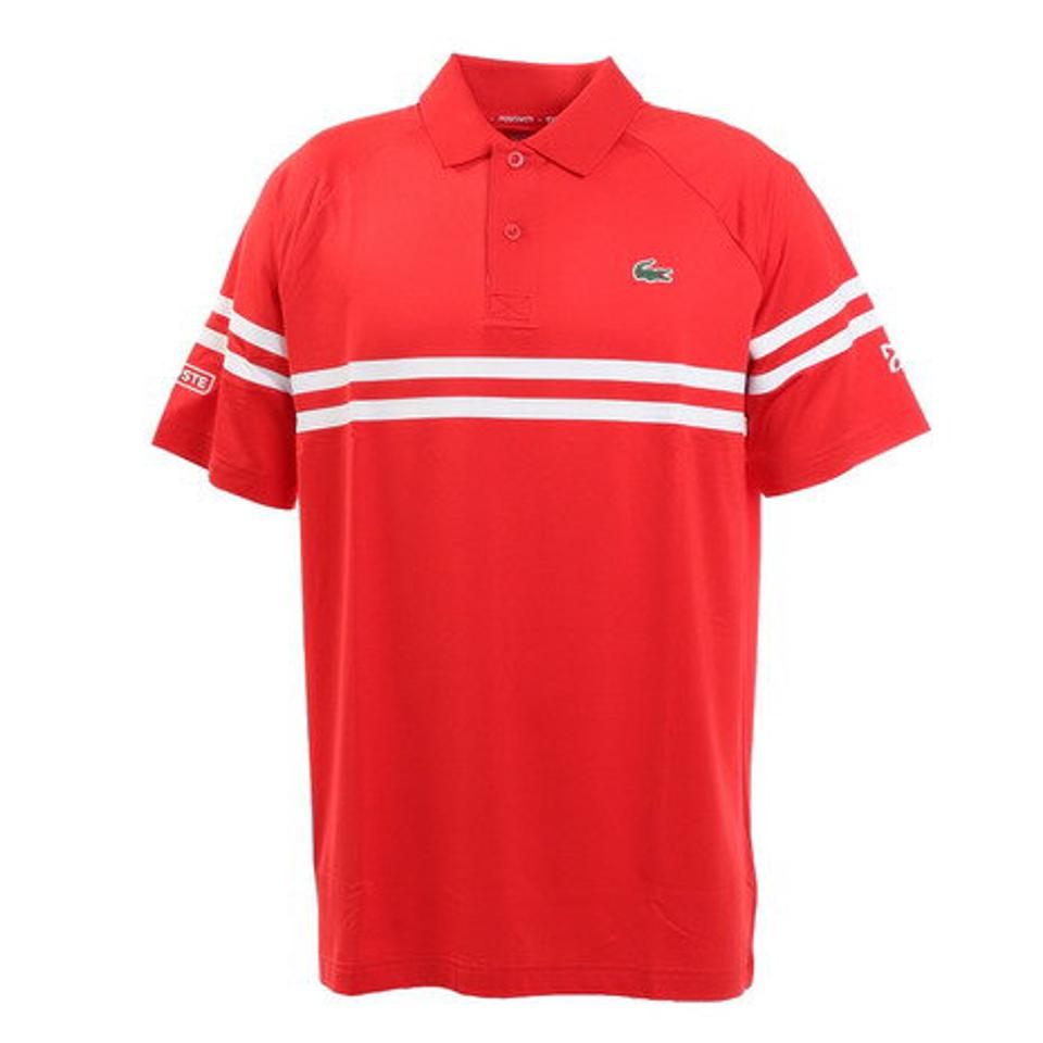ラコステ（LACOSTE）（メンズ）テニスウェア ダブルストライプポロシャツ DH9685L-C9U