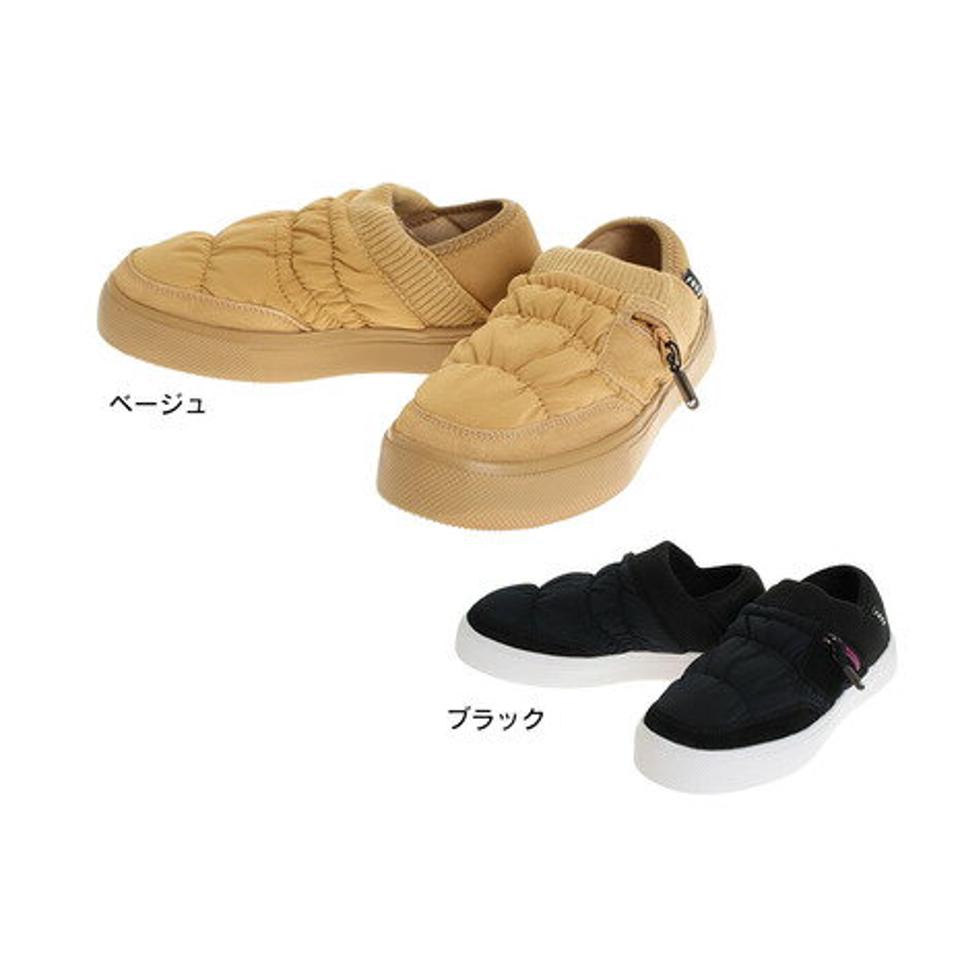 ロキシー（ROXY）（レディース） モックシューズ スニーカー スリッポン ユニウィンド UNWIND ベージュ ブラック RFT204405 カジュアル 秋冬用 室内履き