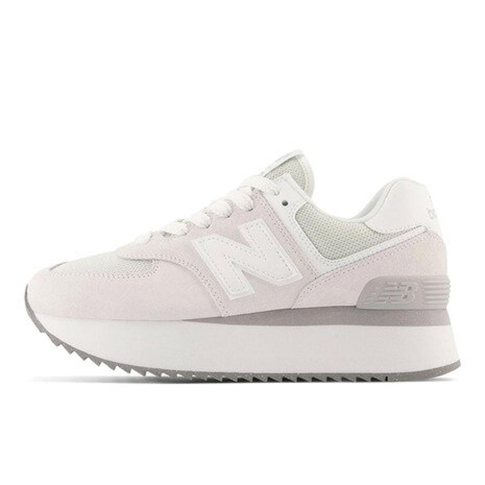 【10%OFFクーポン 3/12まで】ニューバランス（new balance）（レディース）スニーカー 574+ SC ライトグレー WL574ZSCB スポーツ タウン シューズ 厚底 スエード 普段履き カジュアル 登校